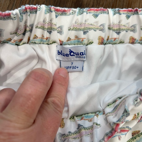 Blue quail swim trunk - Picture 3 of 3